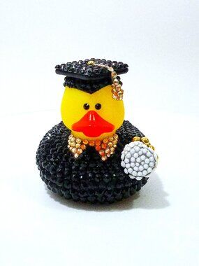 Bedazzled Graduation Duck, Bling Grad Duck, Graduation Gift